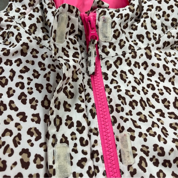 The Children’s Place size 5t hot pink & brown animal print winter coat & jacket - Picture 4 of 11